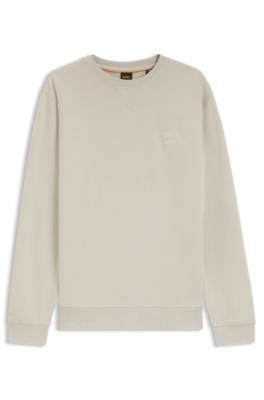 Boss Cotton-terry sweatshirt with logo patch herr – bild 4