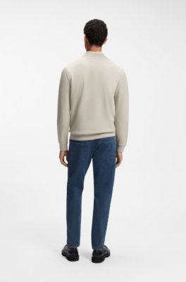 Boss Cotton-terry sweatshirt with logo patch herr – bild 3