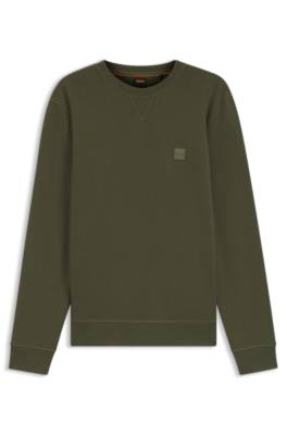 Cotton-terry sweatshirt with logo patch 1