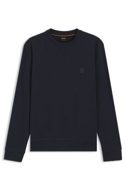 Cotton-terry sweatshirt with logo patch