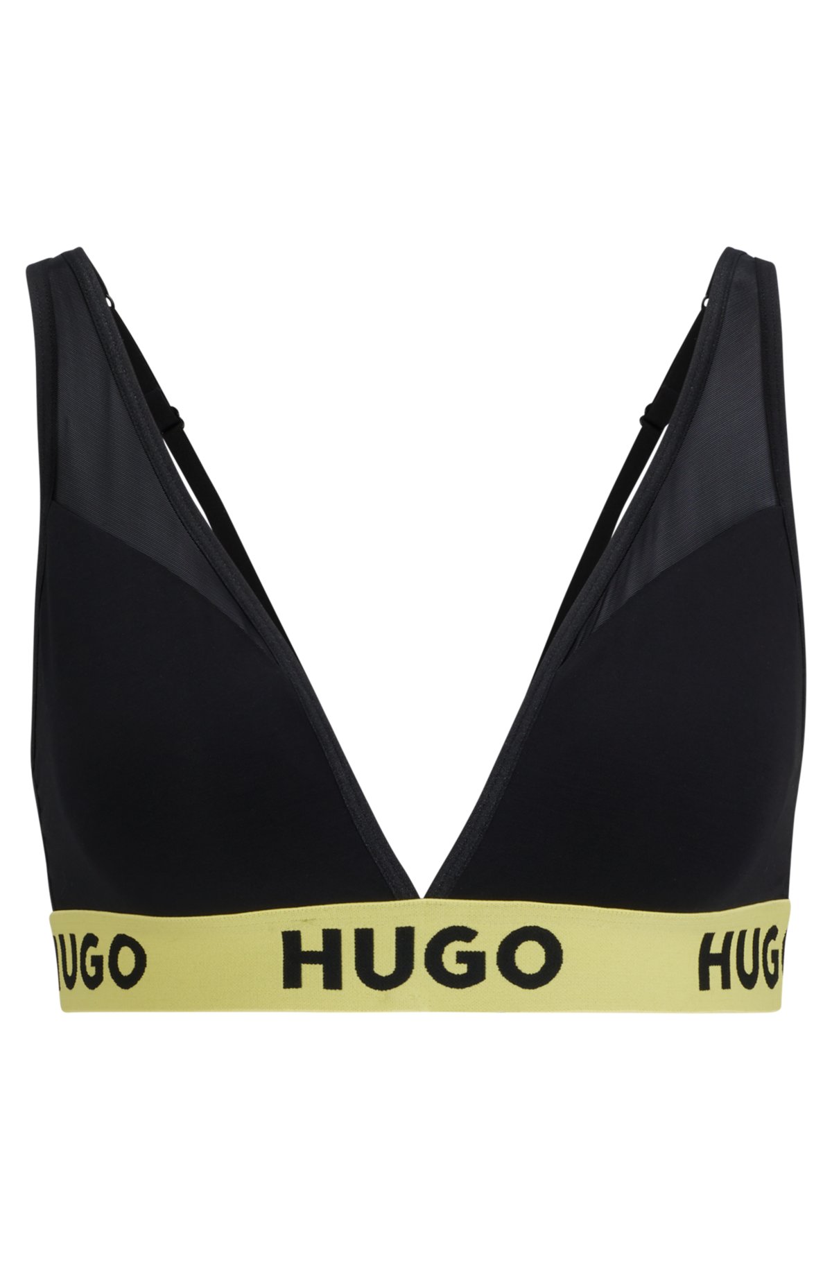 HUGO - Stretch-modal triangle bra with logo waistband
