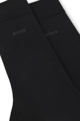 Two-pack of socks in a wool blend, Black