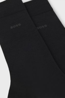 Two-pack of socks in a wool blend, Black