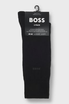 Two-pack of socks in a wool blend, Black
