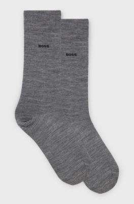Two-pack of socks in a wool blend, Grey