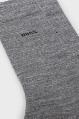 Two-pack of socks in a wool blend, Grey