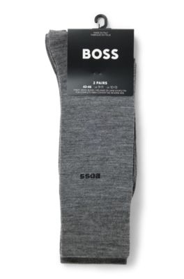 2-pack strumpor i ullblandning, Gr&aring;