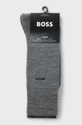 Two-pack of socks in a wool blend, Grey