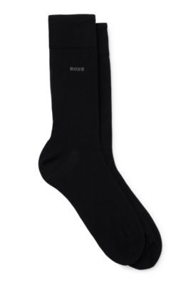 BOSS - Two-pack of regular-length socks in stretch cotton