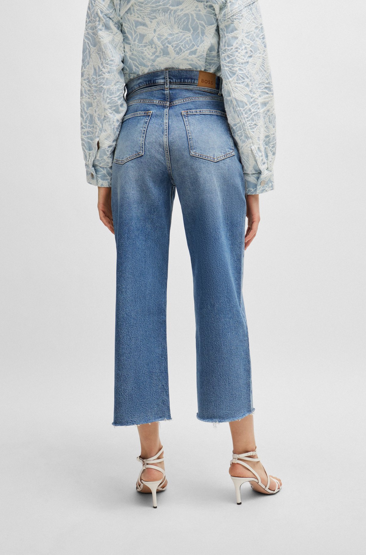 BOSS - Blue jeans with belt detail - Blue