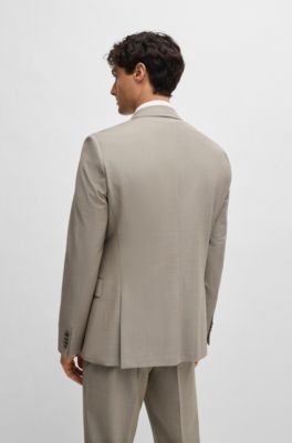 BOSS - Slim-fit suit in micro-patterned stretch cloth