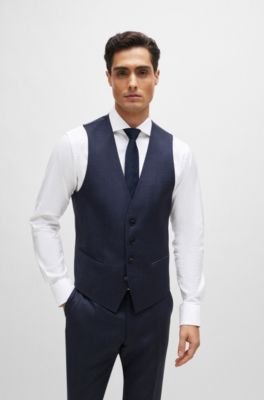 BOSS Threepiece slimfit suit in patterned stretch wool