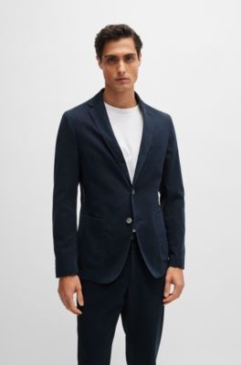 BOSS - スリムフィットスーツ コットン入りストレッチファブリック