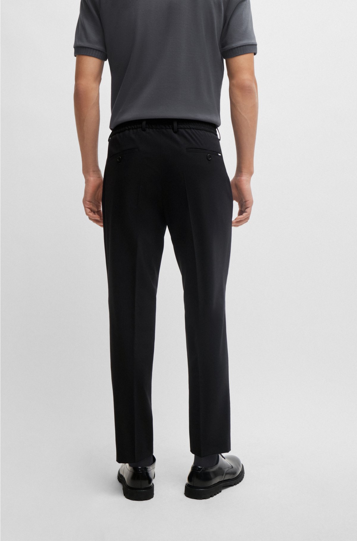 BOSS Hugo Boss Boss Genius Wool/Cotton Stretch Slim Fit Suit Pants