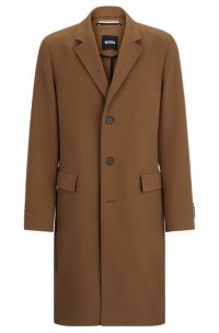 BOSS - Slim-Fit Mantel aus Baumwoll-Mix