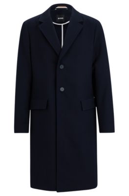 BOSS - Slim-fit coat in a cotton blend