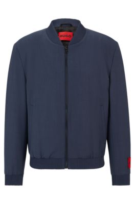 HUGO - Slim-fit jacket in mohair-look material