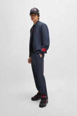 HUGO - Slim-Fit Jacke aus Material-Mix in Mohair-Optik