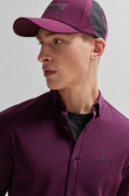 BOSS - レギュラーフィットシャツ コットン ピケニット 