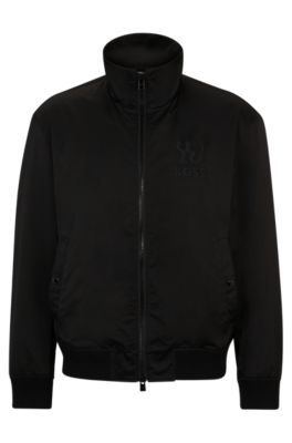 BOSS - Satin jacket in a regular fit with special artwork