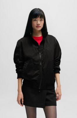 BOSS - Satin jacket in a regular fit with special artwork