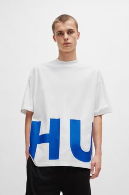 hugo boss white logo t shirt