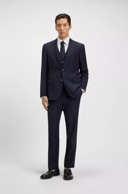 Gilet Slim en laine vierge stretch