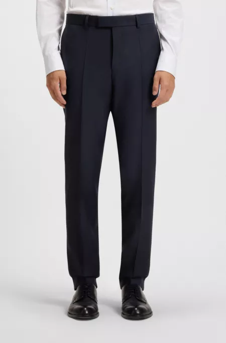 Pantalon de costume Slim en laine vierge stretch