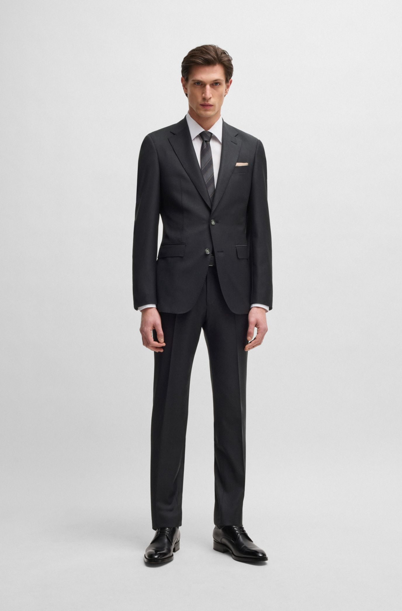 BOSS Slim fit jacket in virgin wool with stretch