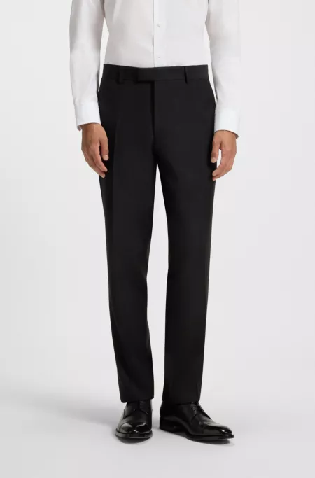Pantalon Regular en laine vierge à teneur en stretch