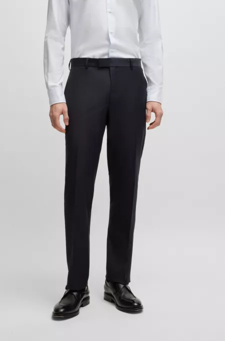 Pantalon Regular en laine vierge à teneur en stretch