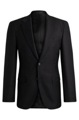 BOSS - Regular-fit jacket in virgin wool with stretch