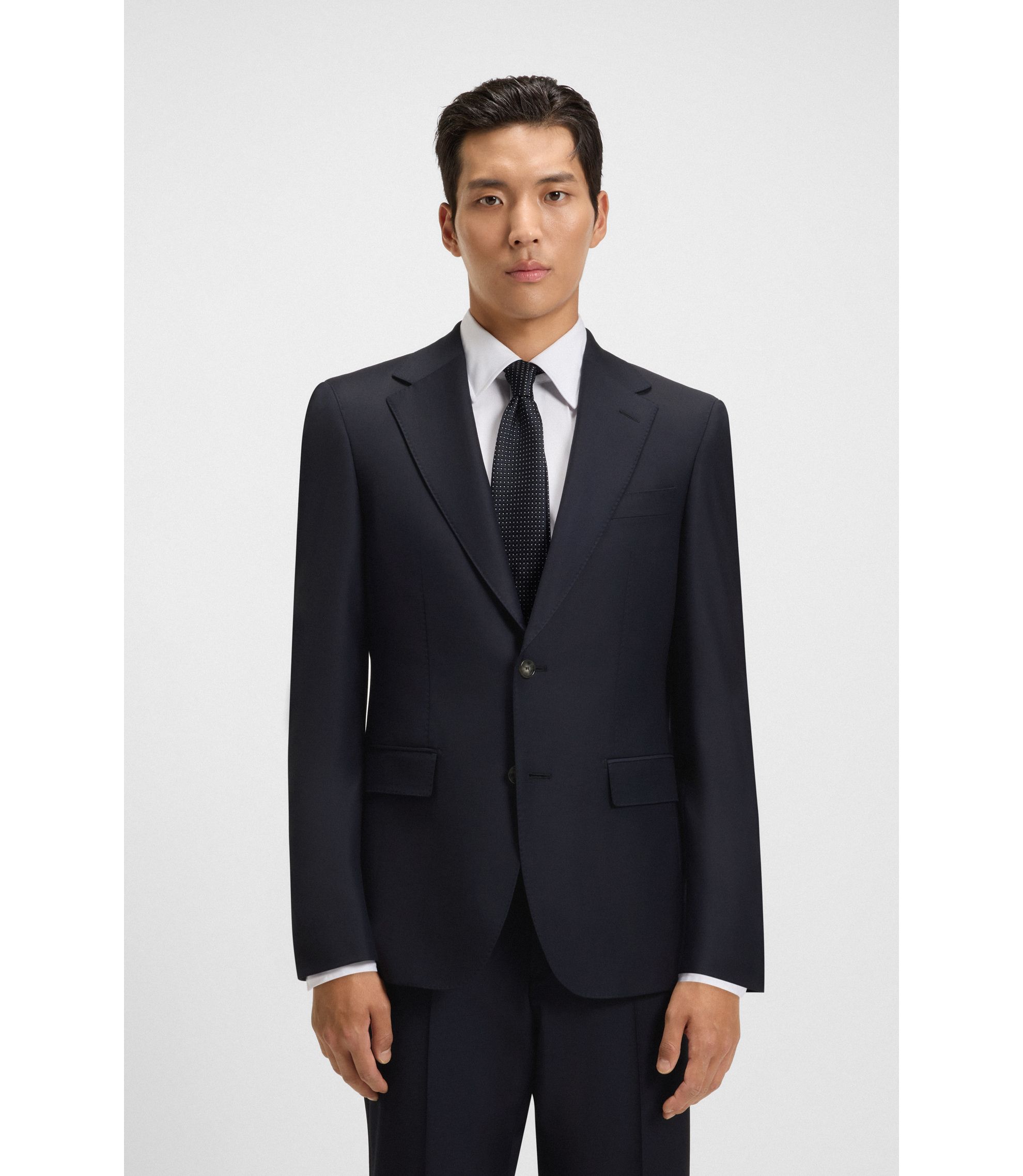 Regular-Fit Sakko aus Stretch-Wolle