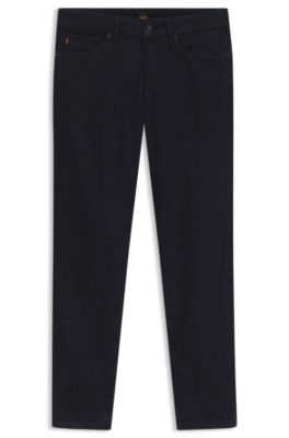 BOSS - Regular-fit jeans in deep indigo comfort-stretch denim