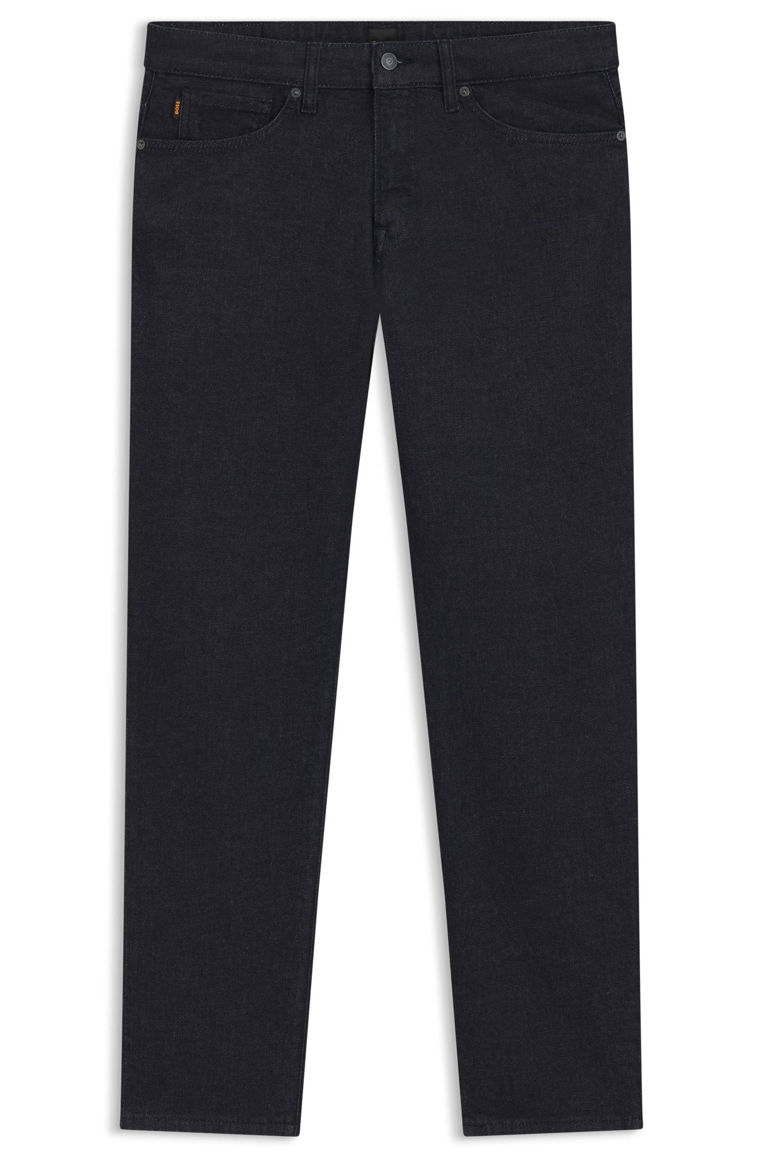Boss Maine regular-fit jeans in dark-blue stretch denim herr – bild 4