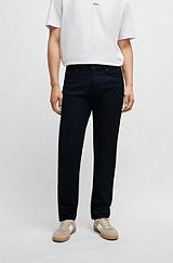 Jeans regular fit in comodo denim elasticizzato indaco scuro, Blu scuro