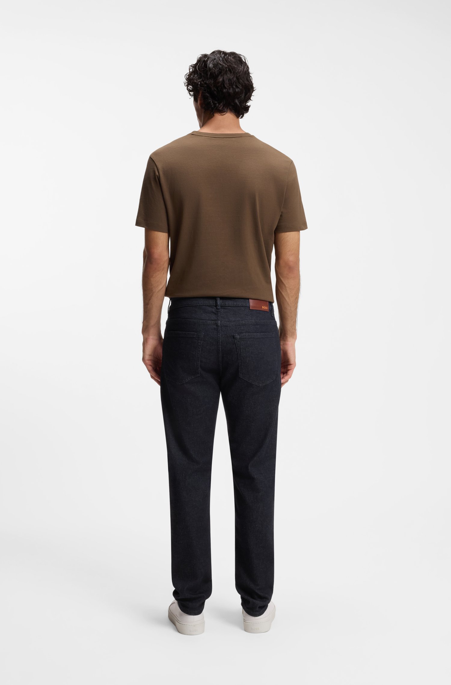 Boss Maine regular-fit jeans in dark-blue stretch denim herr – bild 2