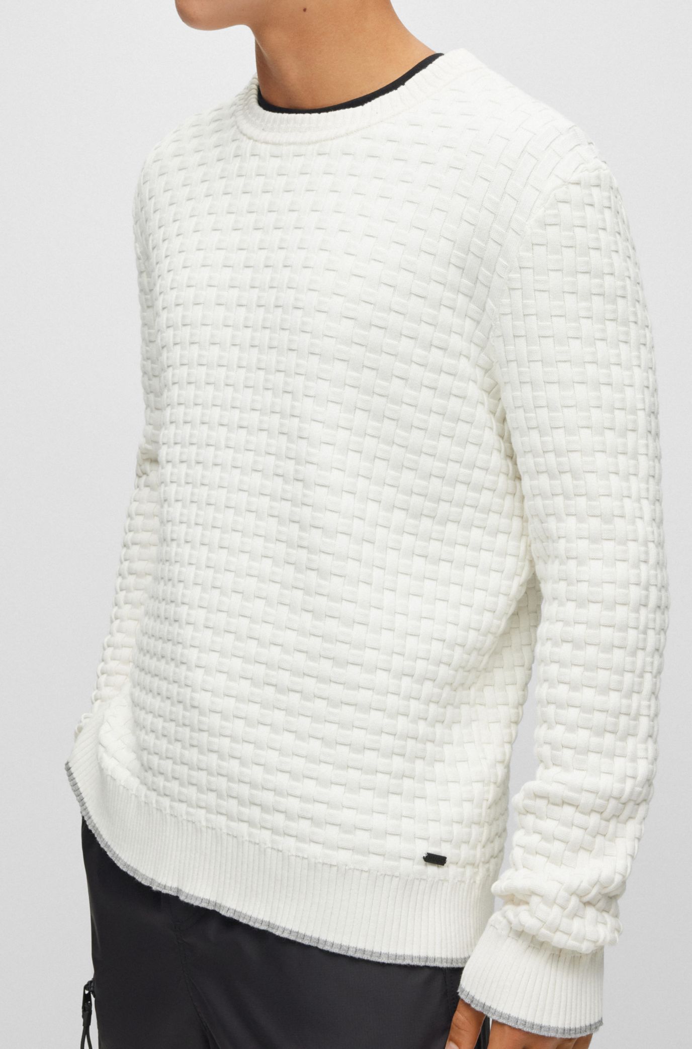 Mens white crew outlet neck jumper