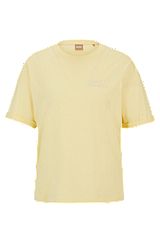 Regular-Fit T-Shirt aus Baumwoll-Jersey mit Print, Hellgelb