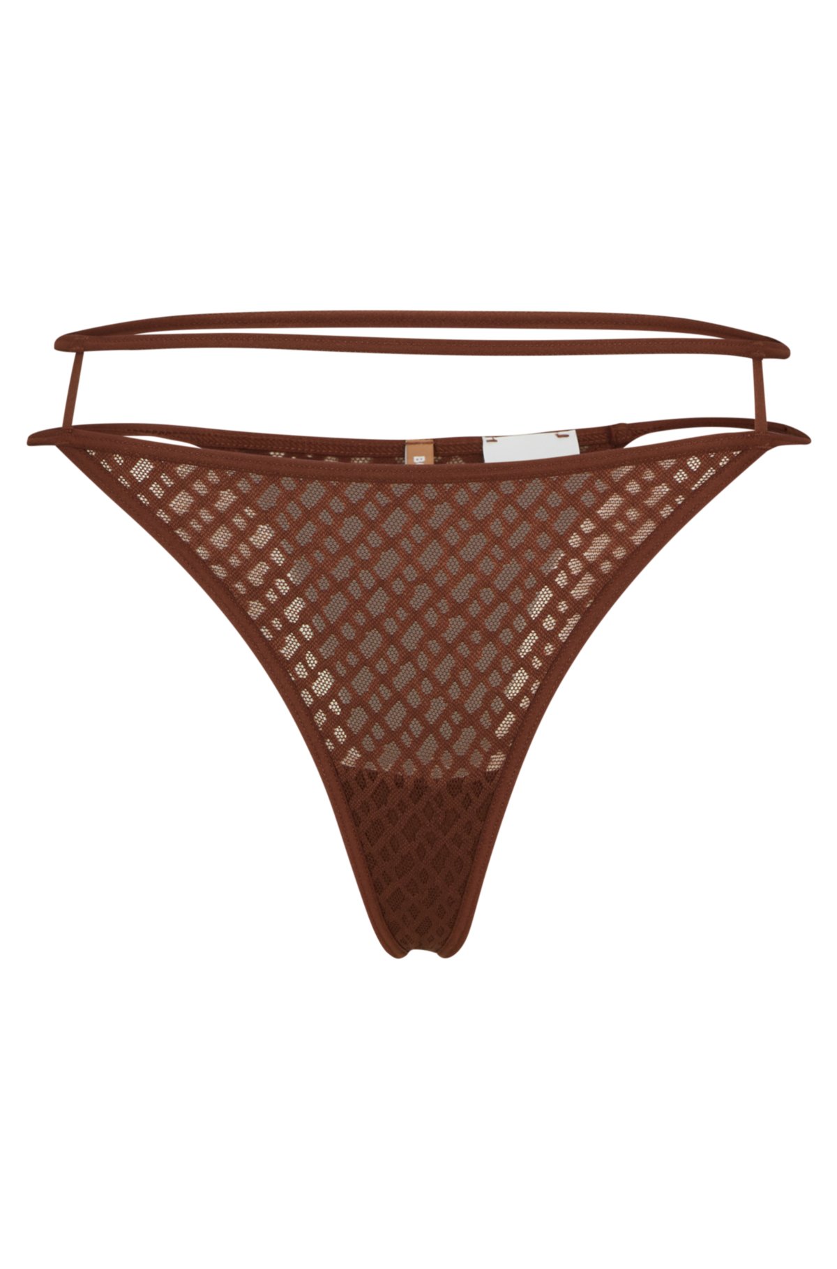 BOSS - String briefs with monogram pattern and cut-out details