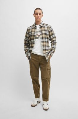 BOSS Cottonjersey regularfit Tshirt with seasonal artwork