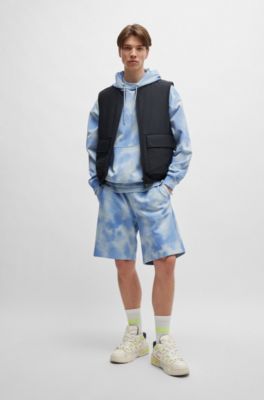 HUGO - Relaxed-Fit Shorts aus Baumwoll-Terry mit Print der Saison