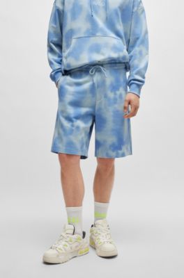 HUGO - Relaxed-Fit Shorts aus Baumwoll-Terry mit Print der Saison