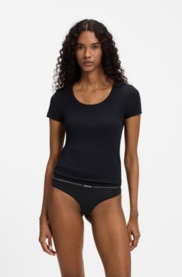 Stretch-cotton briefs, White / Black