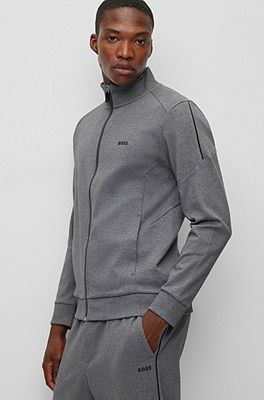 BOSS Interlock cotton tracksuit with contrast branding