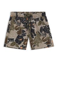 Schnell trocknende Badeshorts mit Allover-Print, Gr&uuml;n