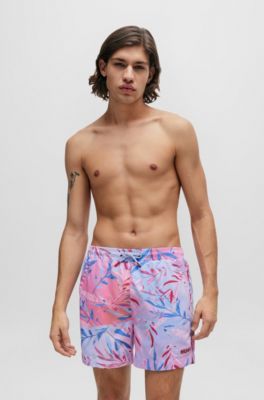 pink hugo boss swim shorts