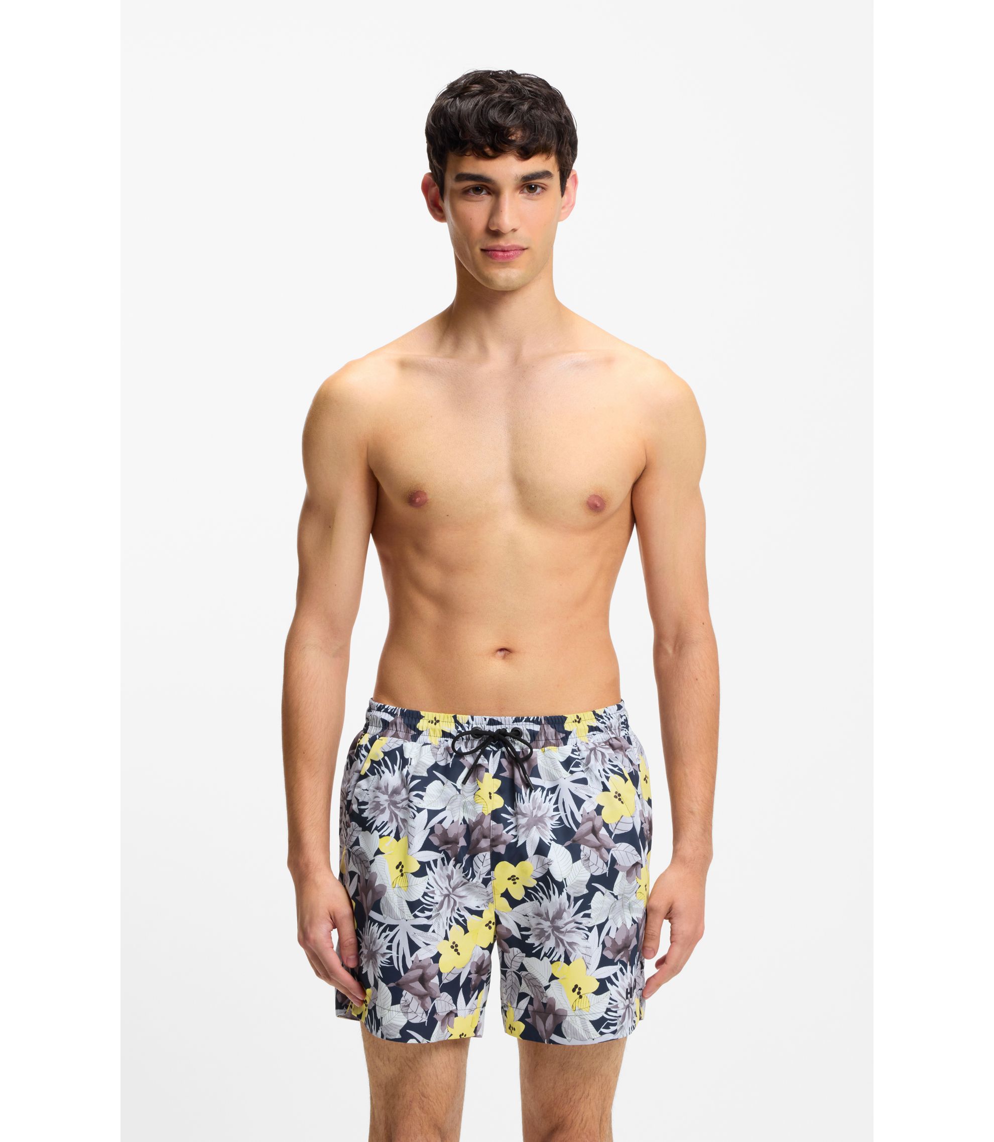 Schnell trocknende Badeshorts mit Allover-Print
