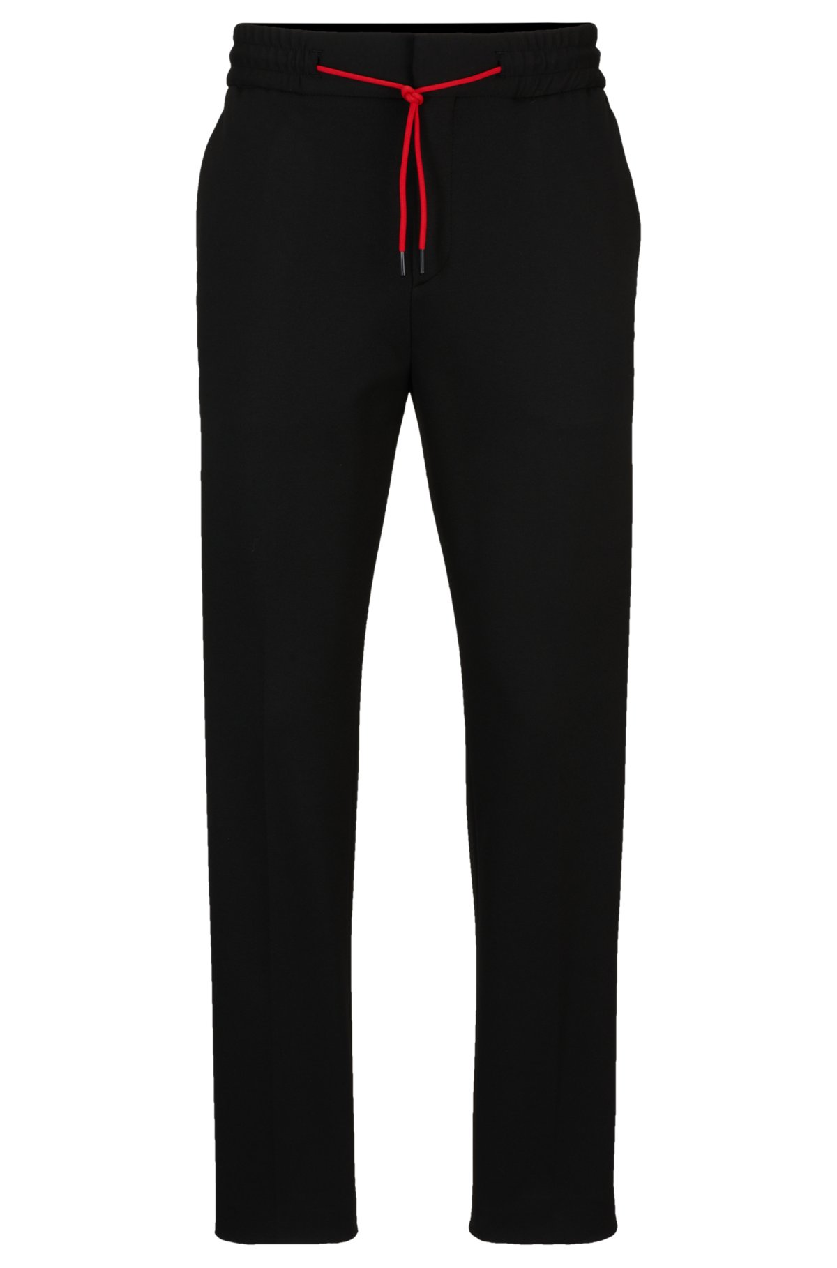 Stretch Cotton Trousers With Drawstring