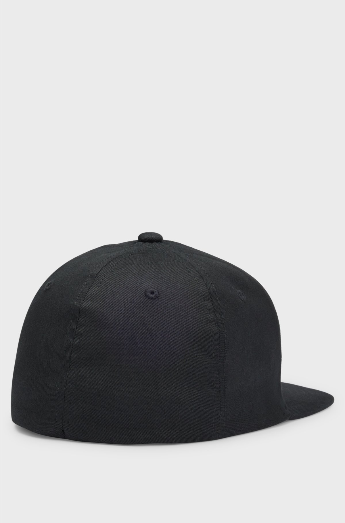 Flexfit® stretch-cotton cap with 3D embroidered logo, Black